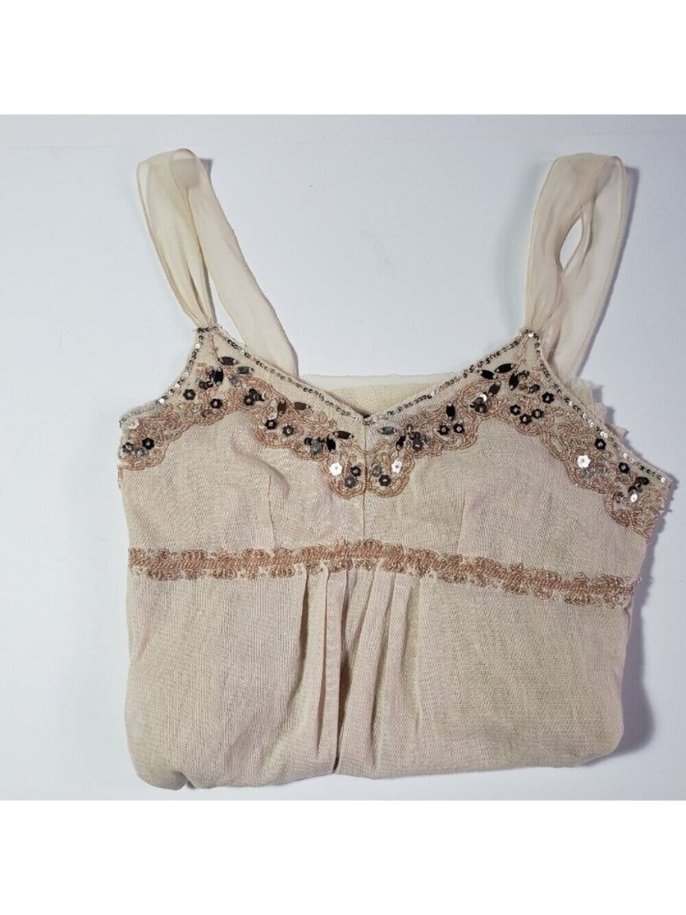 EXPRESS Beautiful Floral Beaded Top - Sz - M